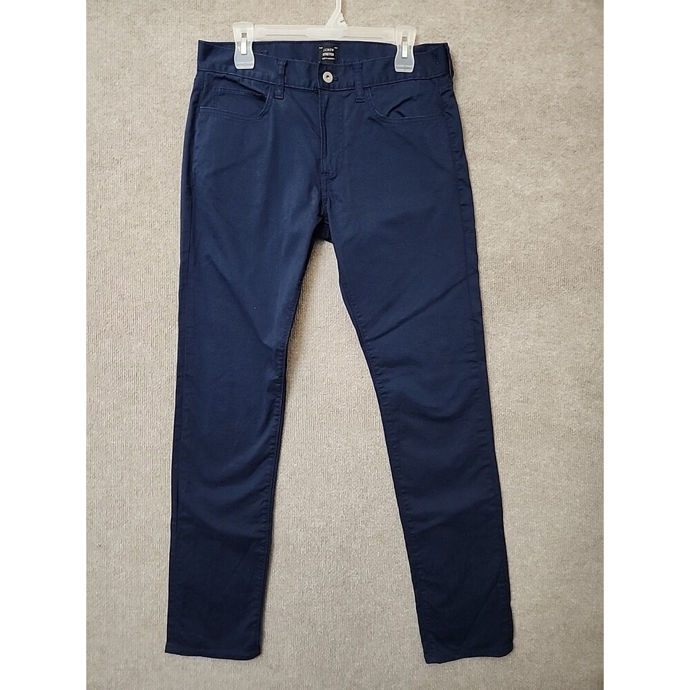 J CREW 484 Slim Fit Stretch Chino Pants Mens 32x34 Navy Blue